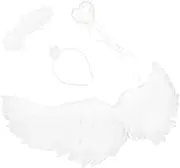 MOBUTOFU 1 Set Decor Teen Cupid Costume Cupids Wings Headbands for Headbands for Apparel Girl Headbands Headbands Fairy Wands Cloth White