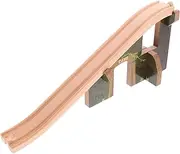 Toyvian Wooden Train Track Bridge Accessory for Creative Play Imagination and Cognitive Skills Safe Design for Boys and Girls Train Scenes and