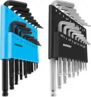 36 PCS Long Arm Ball End Hex Key Allen Wrench Set Inch Metric Star