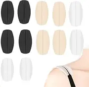 [shishiruyizhong] 6 Pair Bra Strap Cushion, 3 Colour Silicone Bra Strap Pads Fabric Non-Slip Bra Strap Holders for Slipping Ease Shoulder Discomfort Slip Shoulder Pads Shoulder Protectors Pads Bra Strap Pads, Multi