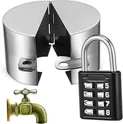 MINAOLULUS Outdoor Spigot Lock Cover Garden Locking System No Tools Needed Weatherproof Padlock for Security