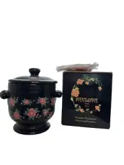 SEALED Payot Pavlova Paris 1922 Dusting Powder 6oz + Black Ceramic Powder Jar