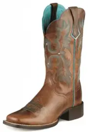Ariat 10008017 Tombstone 11" Sassy Brown Wide Square Toe Cowgirl Riding Boots*