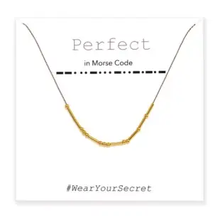 【 beq Pettina 】 紐約時尚品牌 Morse Code 摩斯密碼項鍊 – Perfect 完美 Wear Your Secret