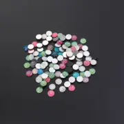 100 Pcs Gems Embellishment Mermaid Cabochons Flat Back Cameo Beads Diy Doll Eyes