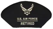 U.S. AIR FORCE RETIRED W/ HAP ARNOLD PATCH.- Multi-colored - Veteran Business
