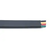 100' 10/3 Flat Submersible Cable With Ground Well Pump Wire Black 600V