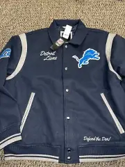 Abercrombie & Fitch Detroit Lions Varsity Bomber Jacket XXL