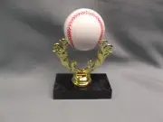 baseball trophy color ball weighted wide black base