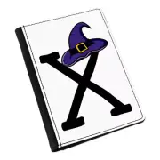 Letter X Witches Wizard Hat Passport Holder Cover Case Witch Halloween Alphabet