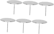 Luxshiny 6 Pack Stainless Steel Cake Decorating Nails for Cake Flowers Fondant Icing Large Flower Nail Set for Baking Tools