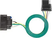 CURT 56538 Vehicle-Side Custom 4-Pin Trailer Wiring Harness, Fits Select Buick Enclave, Chevrolet Traverse (Except Limited), GMC Acadia (New Body Style)