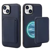 ZUSLAB iPhone 14 Plus Case, Magnetic Detachable Card Holder Wallet Shockproof Heavy Duty Protective Cover for Apple (2022) - Blue