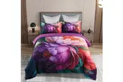 Kaie Floral Quilt/Doona/Duvet Cover Set - King Size