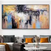 Mintura Hand Painted Abstract Oil Paintings On Canvas Modern Wall Art Home Decor
