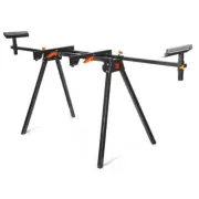 WEN Collapsible Stationary Miter Saw Stand 350 lbs. Capacity Universal Black