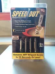 Speed Out Damaged Screw Extractor Set as seen on tv 4 pc. Original new cond.