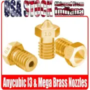 10x Brass Nozzles Hotend, Anycubic Mega Pro, Anycubic Mega-zero, Mega S, 1.75mm