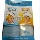 Turbie Twist Wet Dry Day Hair Towel & Shower Cap Combo Pack