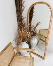 Baha Crafts Full Length Rattan Arch Mirror