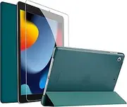 ProCase iPad 10.2 Case 2021 9th Gen/ 2020 8th Gen/ 2019 7th Gen Case with Tempered Glass Screen Protector, Slim Stand Hard Shell Protective Smart Cover for 10.2” iPad 9th/8th/7th Generation -Emerald