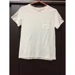 全新二手 日本購入 CHAMPION 立體刺繡 LOGO素T 短T 短袖上衣 T-SHIRT 冠軍牌 基本款 白色 女款