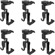 Yharnamite 6 Pcs Adjustable Brick Hanger Clamp, Heavy Duty Stainless Steel Hooks, No Drill Wall Clips for Outdoor Hanging Pictures