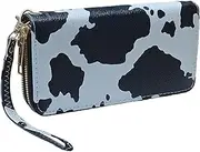 [LATH.PIN] Bohemian Purse Wallet Canvas Elephant Pattern Handbag with Coin Pocket and Strap