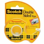 Scotch #665 Double Sided Permanent Tape - 250" - 1" Core, 1/2 X 250" Photo safe