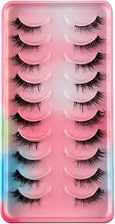 False Lashes Russian Strip Lashes Fluffy D Curl False Eyelashes Natural Lashes Strips Curl Fake Lashes Pack Volume Eye Lashes Multipack (AF43)