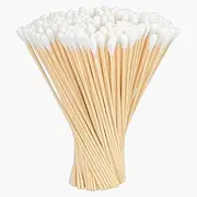 800 PCS Long Cotton Swabs, 6 inch Bamboo Cotton Swabs With Wooden Sticks - 100% Natural Cotton, Highly Absorbent, Lint-Free Cotton Tipped Applicators for Makeup, Pet Ear, Gun Cleaning, Art & Crafts