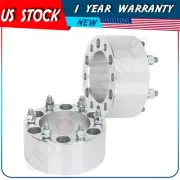 3" 6x5.5 12x1.5 studs silver 2 pcs wheel spacers for Toyota Tacoma 4Runner (for: Toyota)