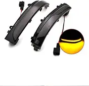 Turn Signal Lights for VW for Fox for GOL G5 G6 G7 for Polo for Golf MK 4.5 for for Saveiro for Passat Dynamic Turn Signal Light Sequential Side Marker Turn Signal Lights(Dynamic Smoked)