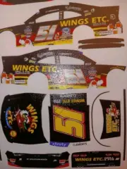 2022 #51 Jeremy Clements Wings Etc. Xfinity 1/64 Peel& Stick Decals