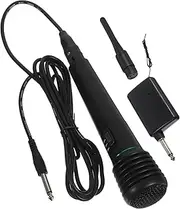 Yardwe Handheld Wired Wireless Microphone Lightweight Portable Design Range for Karaoke Interviews Vlogging Versatile Microphone Kit