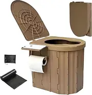 Iouyjiu Portable Potty for Adults,Foldable Portable Potty with Lid | Reusable Travel Supplies, Large Capacity Vehicle Commode for Men, Women