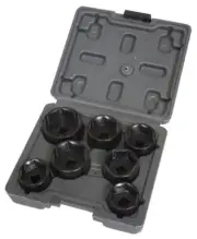Lisle 13270 7 Piece 3/8" Drive Low Profile Filter Socket Set