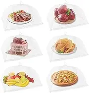 NEPAK 6 Large and Tall Food Covers, 17"x17" Food Tents Food Covers for Outdoors,Pop-up Mesh Food Covers Nets for Outside,Screen Tents,Parties Picnics, BBQ,Reusable and Collapsible