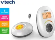 VTech BM2150 Portable Audio Baby Monitor with Night Light Lullabies Temp Sensor