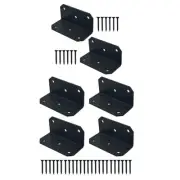 L Bracket Black Multipurpose 90 Degree Corner Brace for Bookshelf Wood Table