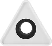 HYTROVE Portable Triangular Mic Logo Flag Station Durable Design for Professional Interview Microphone with Logo Engraving Stickers White Color