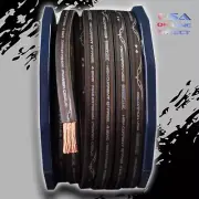 0 Gauge 15ft BLACK Power OFC Wire Stranded Copper FLAT Marine Cable 1/0 AWG Volt