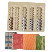 1PCS Brown Coin Counter Tray-Coin Sorter Tray with 150 Assort Coin Wrappers