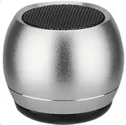 Portable Mini Wireless Stereo Speaker Bluetooth Gun Metal Heavy Subwoofer Outdoor Speaker, Silver