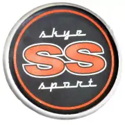 Skye Sport Boat Center Steering Wheel Sticker | Raised Black Orange