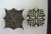 Double Color Wooden Print Making Blocks Textile Printing Designs