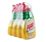 Ajax Spray & Wipe Trigger Multi Purpose Lemon Citrus 4 x 750ml