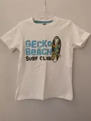 NEW Gymboree White Gecko Beach Surf Toddler Boys Shirt Cotton Sz 3T