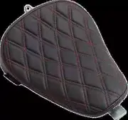 DS Red Double Diamond Stitch Bobber Solo Seat for Iron 883 10-20