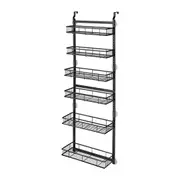 6 Tiers Over Door Storage Basket Hanging Caddy Rack Shelf Bedroom Bathroom